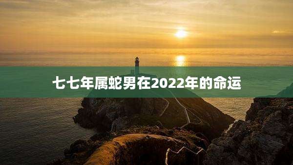七七年属蛇男在2022年的命运