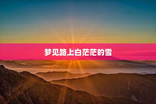 梦见路上白茫茫的雪