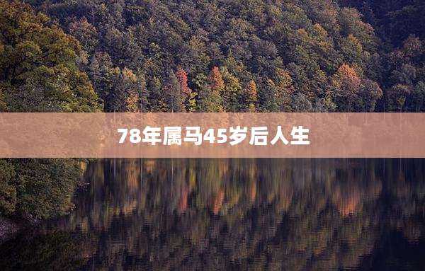 78年属马45岁后人生