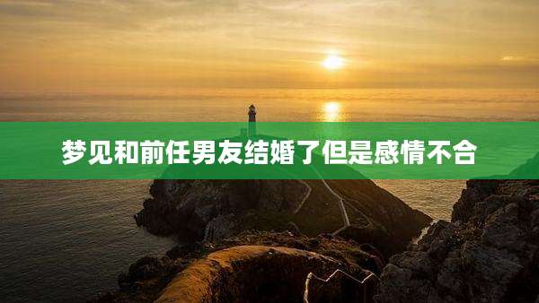 梦见和前任男友结婚了但是感情不合