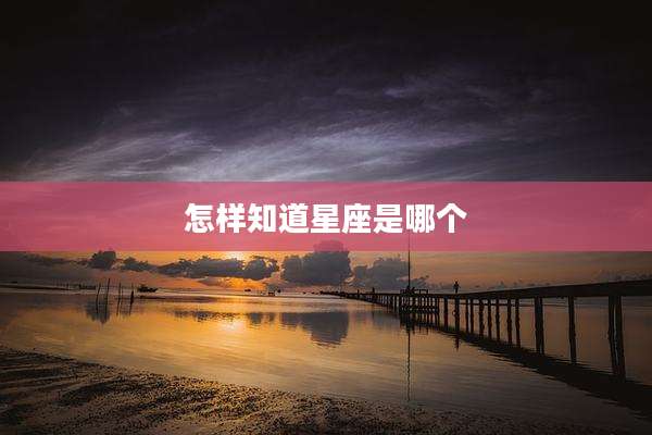 怎样知道星座是哪个