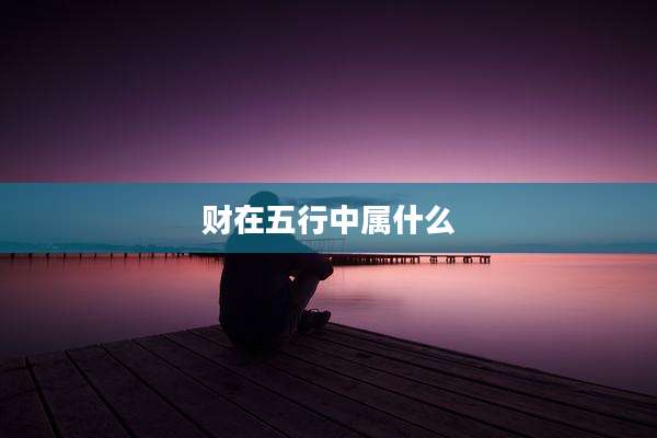 财在五行中属什么