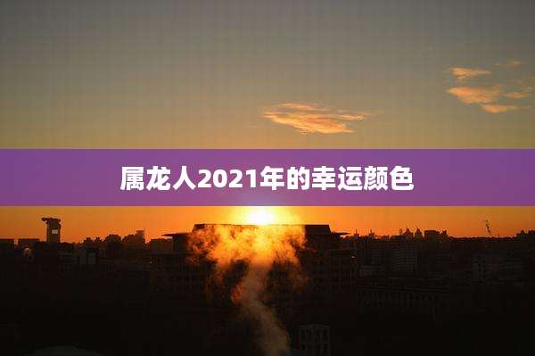 属龙人2021年的幸运颜色