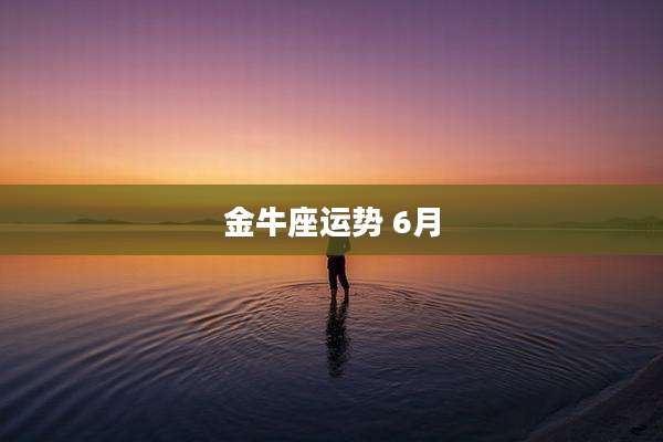 金牛座运势 6月