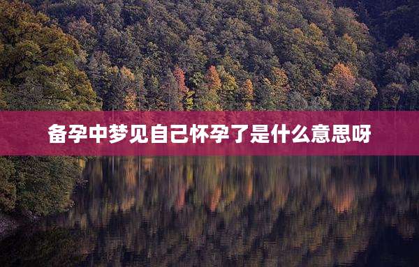 备孕中梦见自己怀孕了是什么意思呀