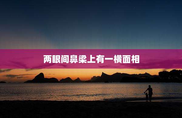 两眼间鼻梁上有一横面相