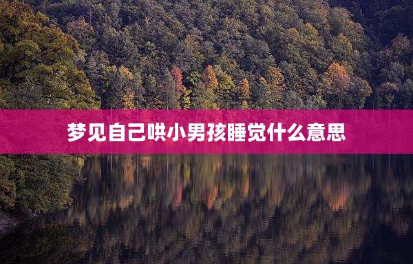 梦见自己哄小男孩睡觉什么意思