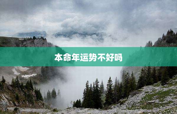 本命年运势不好吗