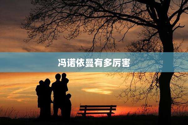 冯诺依曼有多厉害