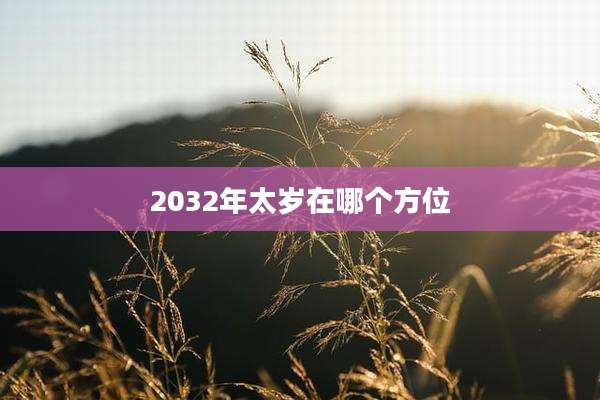 2032年太岁在哪个方位