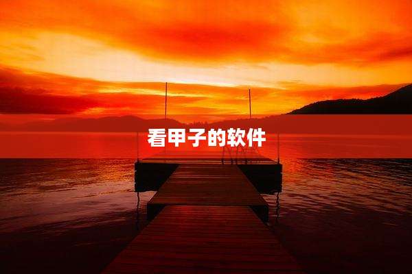 看甲子的软件