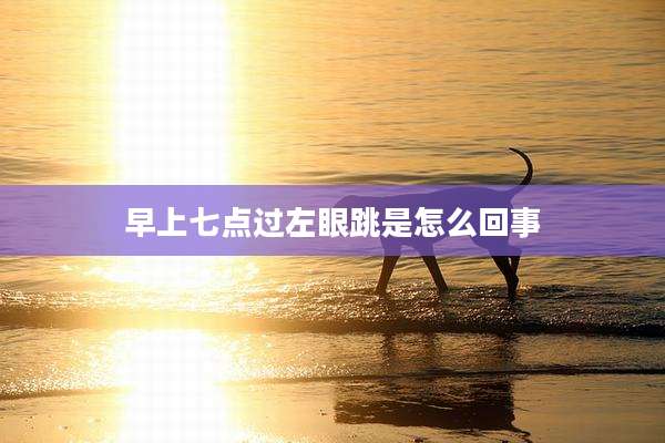 早上七点过左眼跳是怎么回事