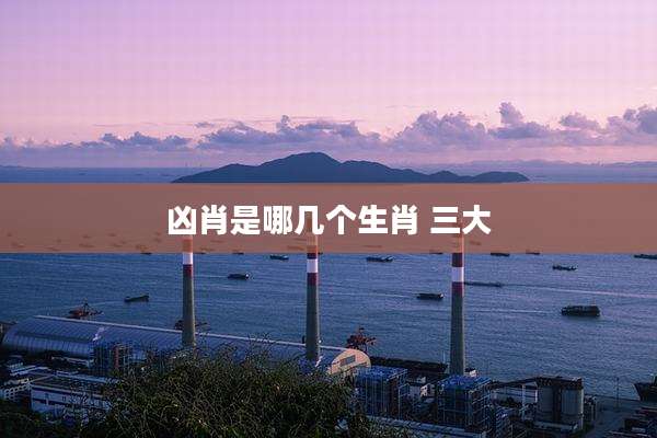 凶肖是哪几个生肖 三大