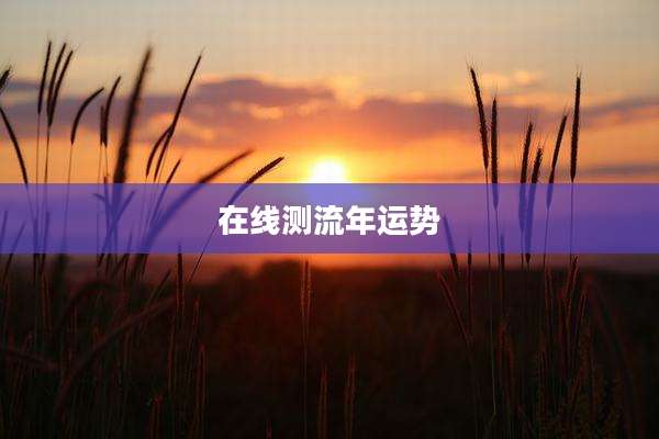 在线测流年运势