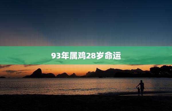 93年属鸡28岁命运