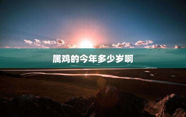 属鸡的今年多少岁啊