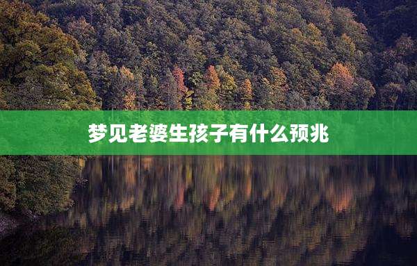 梦见老婆生孩子有什么预兆