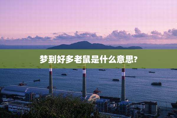 梦到好多老鼠是什么意思?