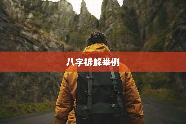 八字拆解举例