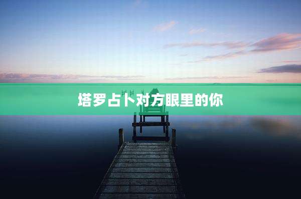 塔罗占卜对方眼里的你