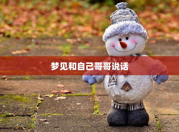 梦见和自己哥哥说话