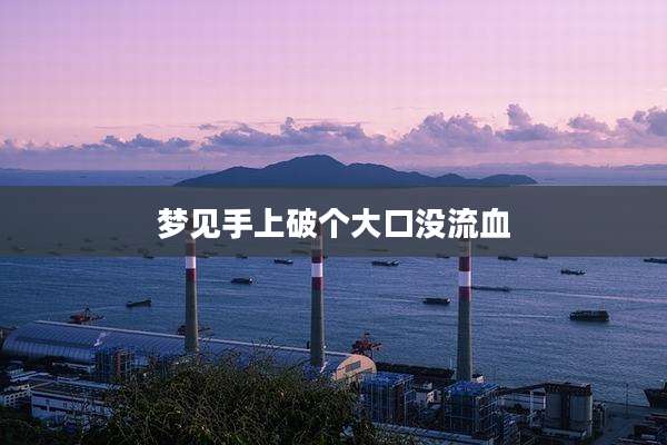 梦见手上破个大口没流血