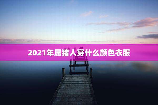 2021年属猪人穿什么颜色衣服