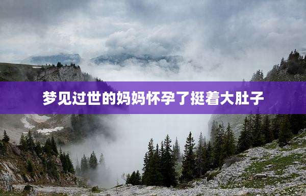 梦见过世的妈妈怀孕了挺着大肚子