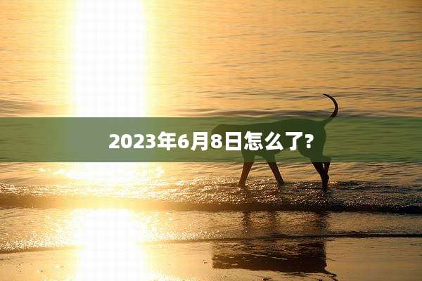 2023年6月8日怎么了?