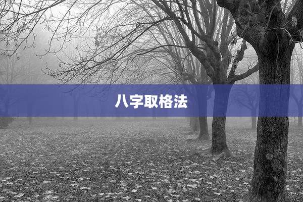 八字取格法