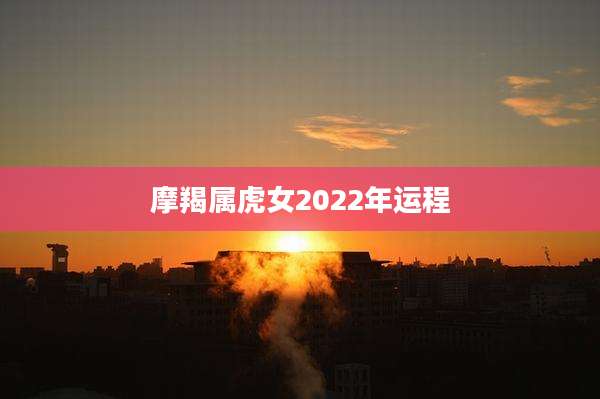 摩羯属虎女2022年运程