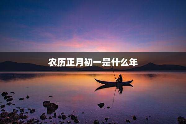 农历正月初一是什么年
