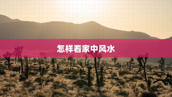 怎样看家中风水