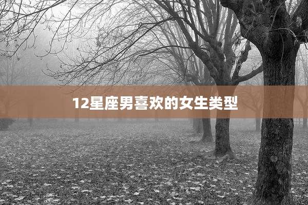 12星座男喜欢的女生类型