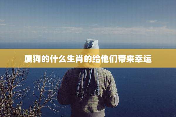 属狗的什么生肖的给他们带来幸运