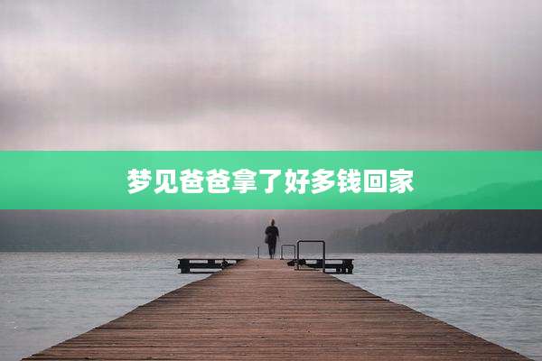 梦见爸爸拿了好多钱回家
