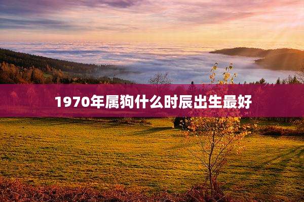 1970年属狗什么时辰出生最好