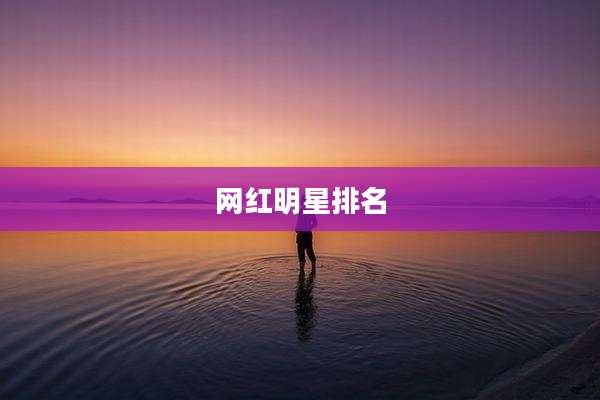 网红明星排名