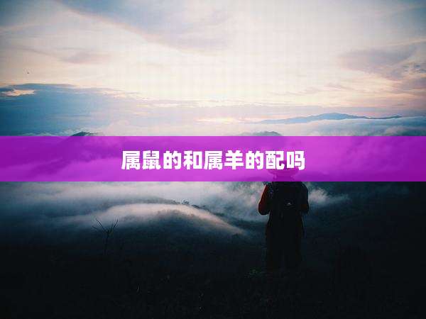 属鼠的和属羊的配吗