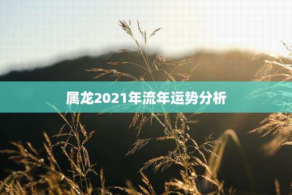 属龙2021年流年运势分析