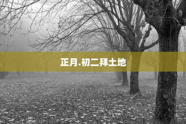 正月.初二拜土地
