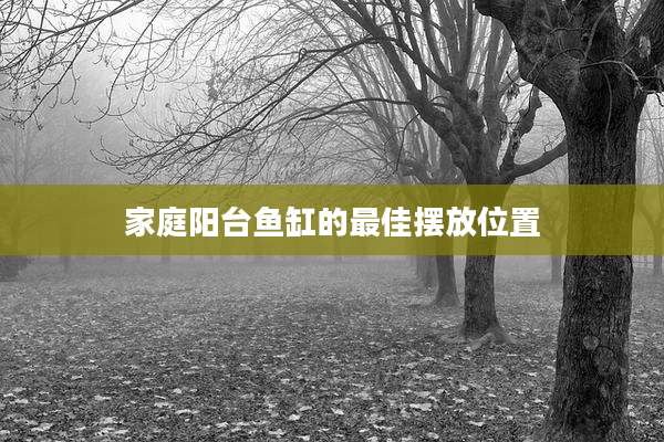 家庭阳台鱼缸的最佳摆放位置