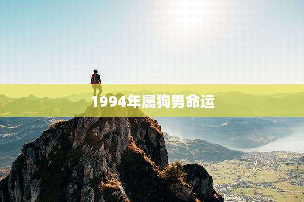 1994年属狗男命运