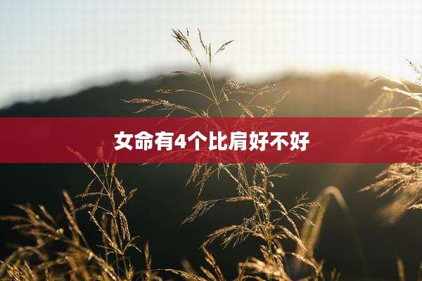 女命有4个比肩好不好