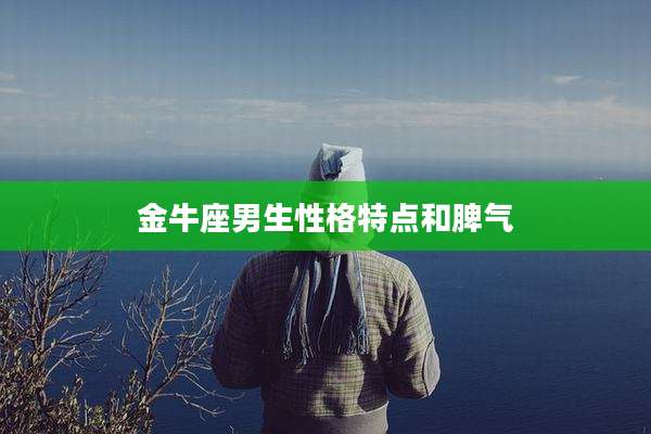 金牛座男生性格特点和脾气