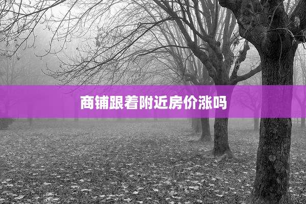 商铺跟着附近房价涨吗