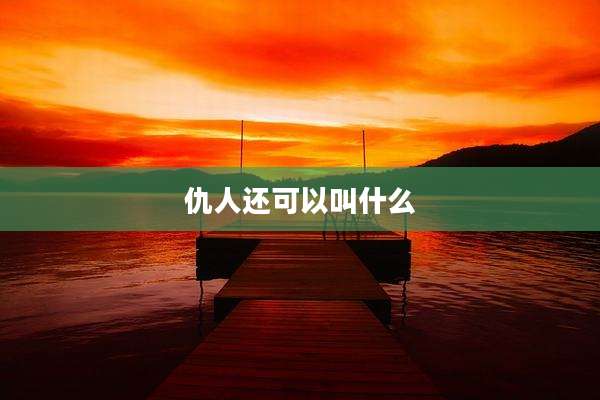 仇人还可以叫什么