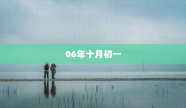 06年十月初一