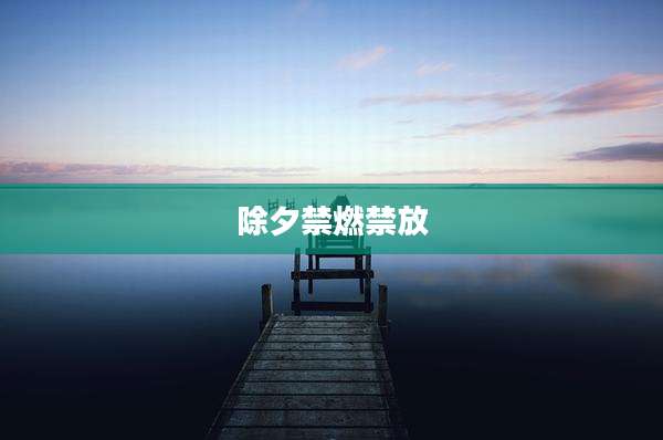 除夕禁燃禁放