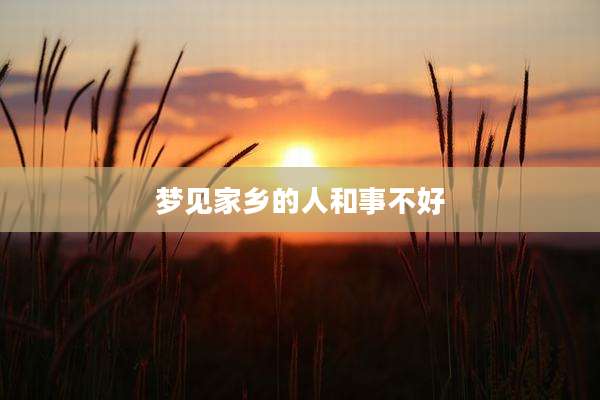 梦见家乡的人和事不好